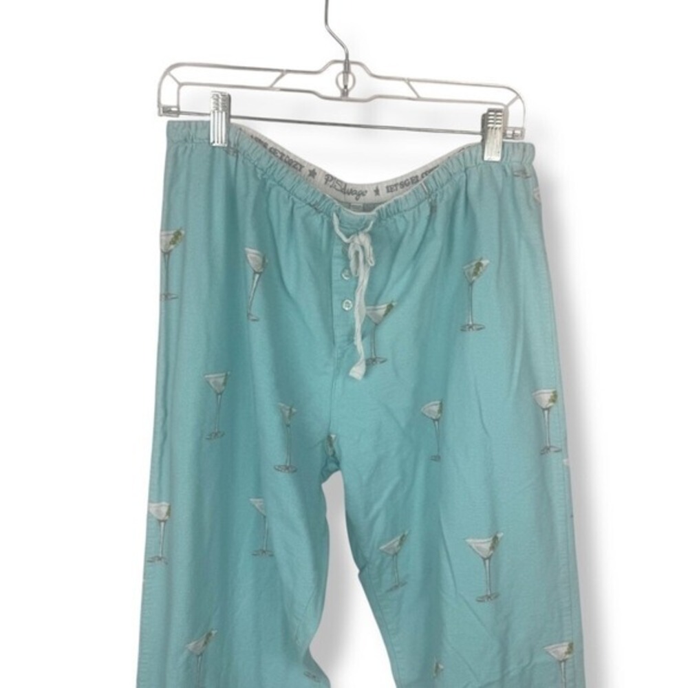PJ Salvage Pajama Set Womens Size Large Flannel Martini Print Cozy Lounge Sleep - Picture 8 of 14